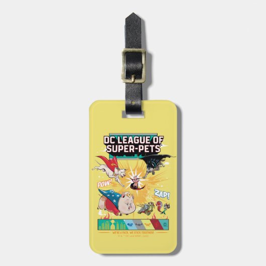 Super-Pets: We zijn een pak, we steken samen! Bagagelabel (Voorkant verticaal)