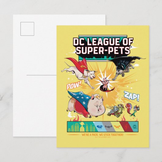 Super-Pets: We zijn een pak, we steken samen! Briefkaart (Voorkant / Achterkant)
