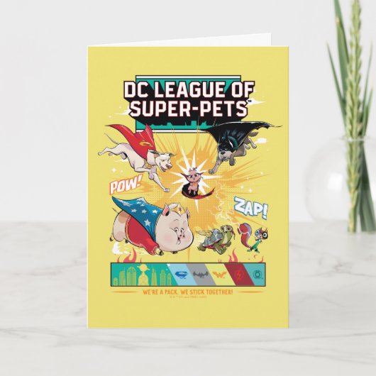 Super-Pets: We zijn een pak, we steken samen! Kaart (Voorkant)
