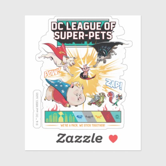 Super-Pets: We zijn een pak, we steken samen! Sticker (Vel)