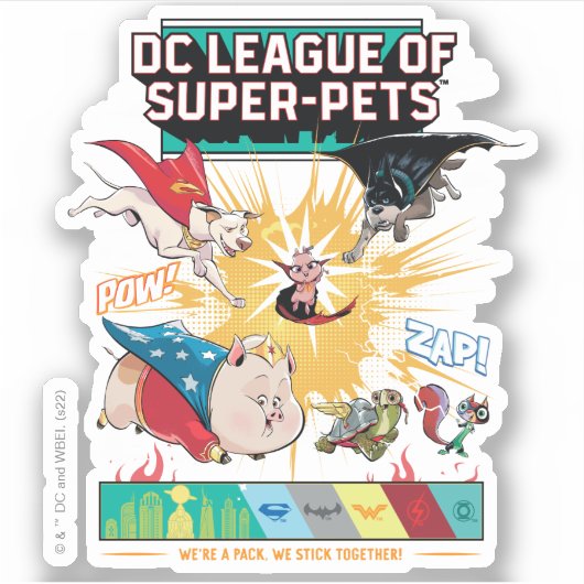 Super-Pets: We zijn een pak, we steken samen! Sticker (Voorkant)