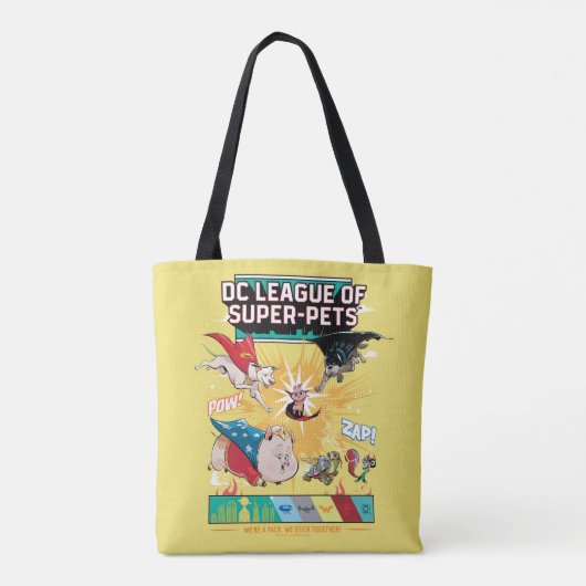Super-Pets: We zijn een pak, we steken samen! Tote Bag (Achterkant)