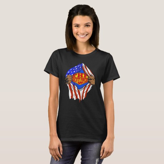 Super Php Developer Hero Job T-shirt (Voorkant volledig)