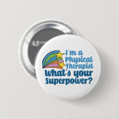 Super Physical Therapist Cute PT Ronde Button 5,7 Cm (Voorkant /achterkant)