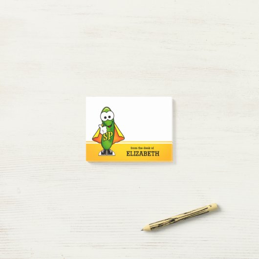 Super Pickle - Gepersonaliseerd Post-it® Notes (Op bureau)