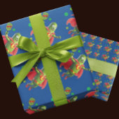 Super Pickleman rood groen blauw Cadeaupapier