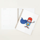 Super Pill Cartoon Helden Karakter Planner (Display)