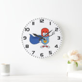 Super Pill Cartoon Hero Character Grote Klok (Huis)