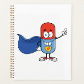 Super Pill Cartoon Hero Character Planner (Voorkant)