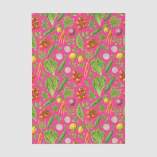 Super Pink “Salad Days” Tissue Paper — Luxe Design Tissuepapier (Voorkant)