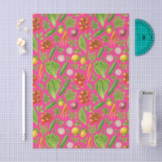 Super Pink “Salad Days” Tissue Paper — Luxe Design Tissuepapier (Craft)