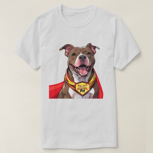 Super Pit Bully Bull Dog Unisex T Shirt (Design voorkant)