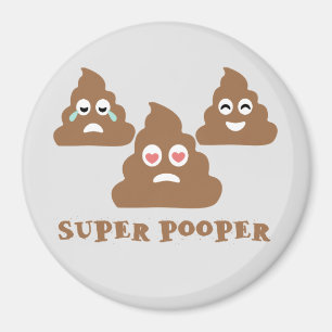 Super Pooper Emoji Magneet