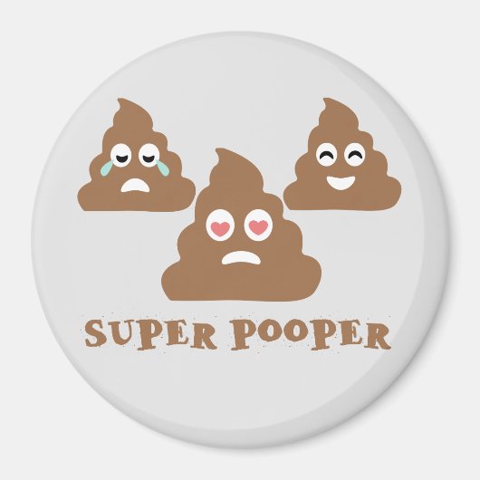 Super Pooper Emoji Magneet (Voorkant)