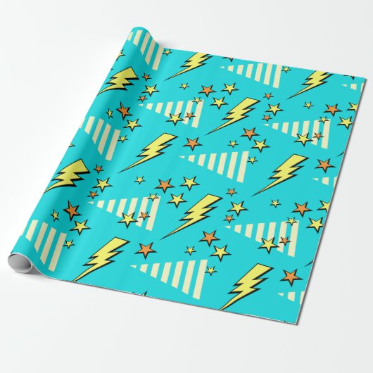 Super Pop Art Cadeaupapier (Uitgerold)