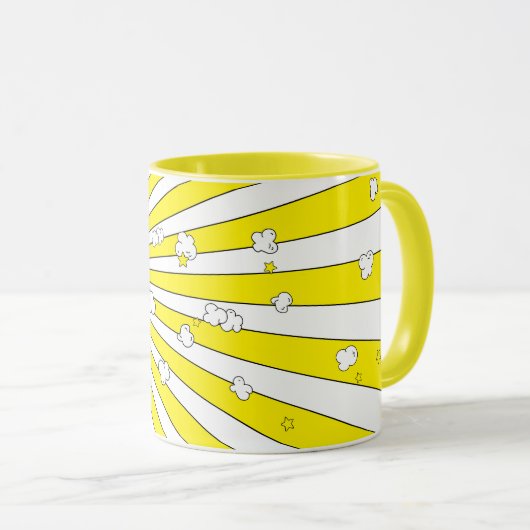 SUPER POP! Comic Book Pop Art Popcorn Pun  Mok (Voorkant rechts)