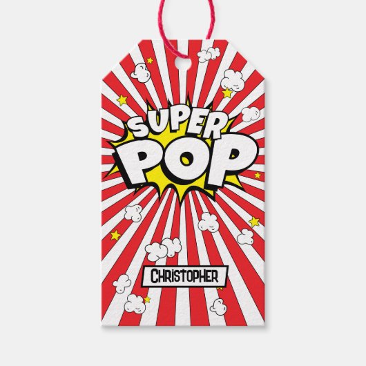 SUPER POP! Funny Corny | Gepersonaliseerd Cadeaulabel (Voorkant)