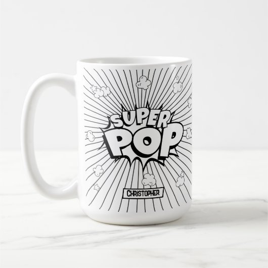 SUPER POP! Grappige Fun Comic Book Pop Art Doe-Het Koffiemok (Links)