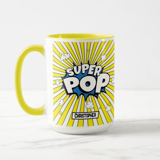 SUPER POP! | Knallend Schattig Grappig Punny Mok (Links)
