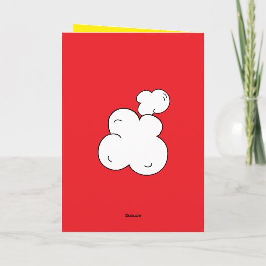 SUPER POP! Leuk, Corny, Popcorn Pun Blank Kaart (Achterkant)