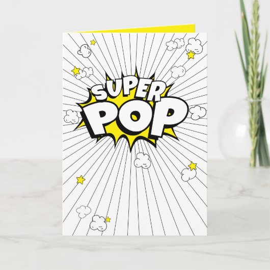 SUPER POP! Minimaal, leuk, Popcorn Pun Blank Kaart (Voorkant)
