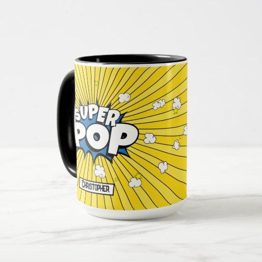 SUPER POP! Popcorn Poppin’ Fun Pun  Mok (Voorkant links)