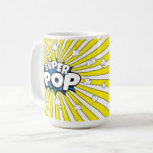 SUPER POP! Quirky Fun Comic Book Pop Art Pun  Koffiemok (Voorkant links)