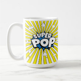 SUPER POP! Quirky Fun Comic Book Pop Art Pun Koffiemok