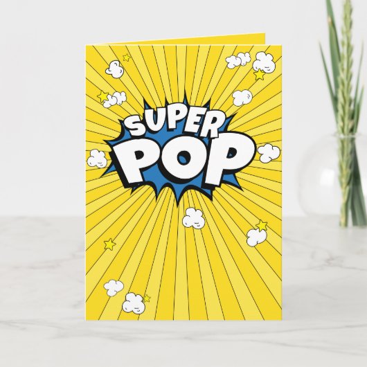 SUPER POP! Tint geel, leuk, leeg Feestdagen Kaart (Voorkant)