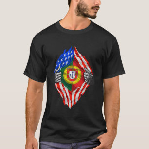 Super Portugees Heritage Portugal trekt Usa-vlag T-shirt