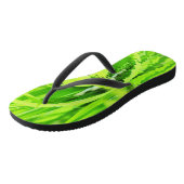 Super Positieve Groene Gras Reflectie Flip Flops (Schuin)