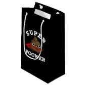 Super Power Funny Super Hero Poop Donk BG Klein Cadeauzakje (Voorkant Gekanteld)