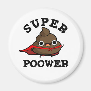 Super Power Grappig Super Hero Poop Pun Magneet