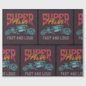 Super Power Hot Rod Cadeaupapier (Vlak)