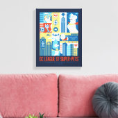 Super Powered Pack Art Deco Metropolis Canvas Afdruk (Insitu (Woonkamer))