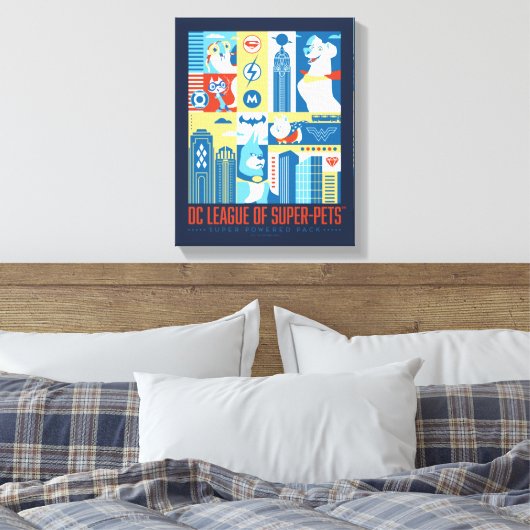 Super Powered Pack Art Deco Metropolis Canvas Afdruk (Insitu (Slaapkamer))