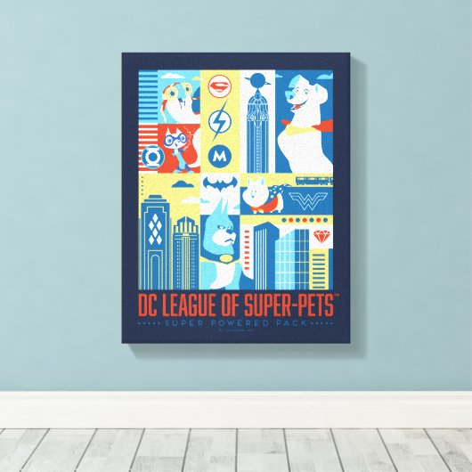 Super Powered Pack Art Deco Metropolis Canvas Afdruk (Insitu (Houten vloer))