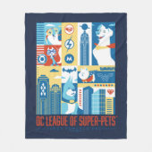 Super Powered Pack Art Deco Metropolis Fleece Deken (Voorkant)