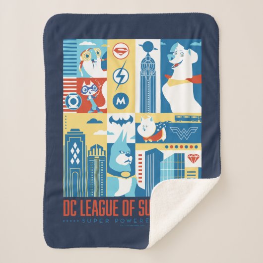 Super Powered Pack Art Deco Metropolis Sherpa Deken (Voorkant)