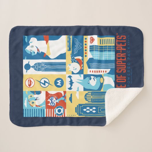 Super Powered Pack Art Deco Metropolis Sherpa Deken (Voorkant (horizontaal))