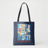Super Powered Pack Art Deco Metropolis Tote Bag (Voorkant)