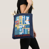Super Powered Pack Art Deco Metropolis Tote Bag (Dichtbij)