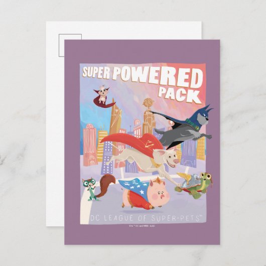 Super Powered Pack Metropolis Illustratie Briefkaart (Voorkant / Achterkant)
