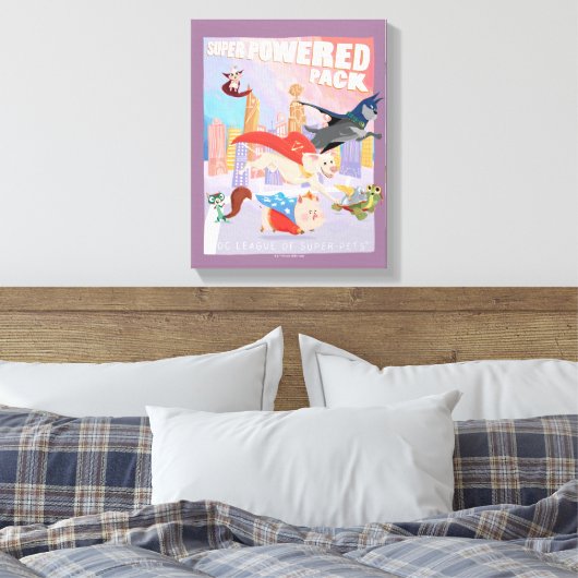 Super Powered Pack Metropolis Illustratie Canvas Afdruk (Insitu (Slaapkamer))