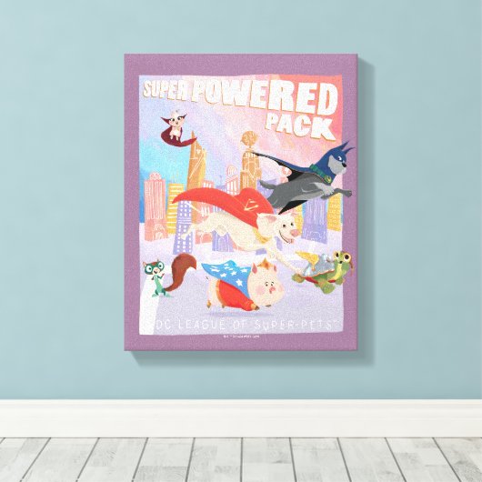 Super Powered Pack Metropolis Illustratie Canvas Afdruk (Insitu (Houten vloer))