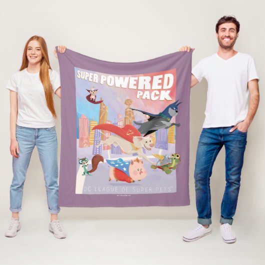 Super Powered Pack Metropolis Illustratie Fleece Deken (In situ)