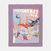 Super Powered Pack Metropolis Illustratie Fleece Deken (Voorkant)