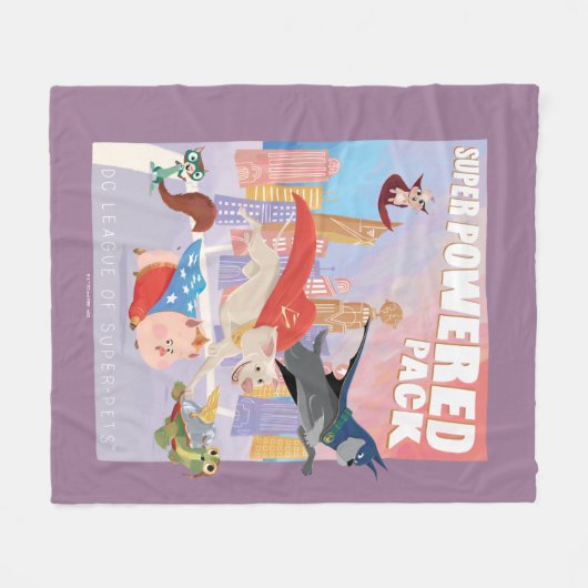 Super Powered Pack Metropolis Illustratie Fleece Deken (Voorkant (Horizontaal))