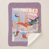 Super Powered Pack Metropolis Illustratie Sherpa Deken (Voorkant)