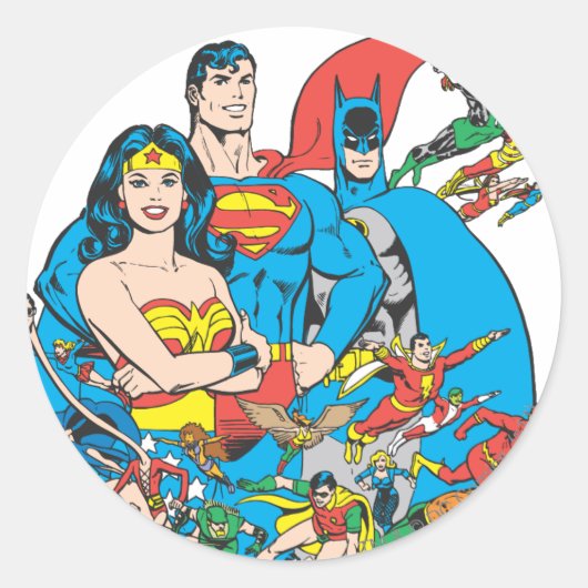 Super Powers™ Collectie 1 Ronde Sticker (Voorkant)